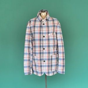 Relwen Flyweight Madras Plaid Cotton Blazer Lightweight Jacket